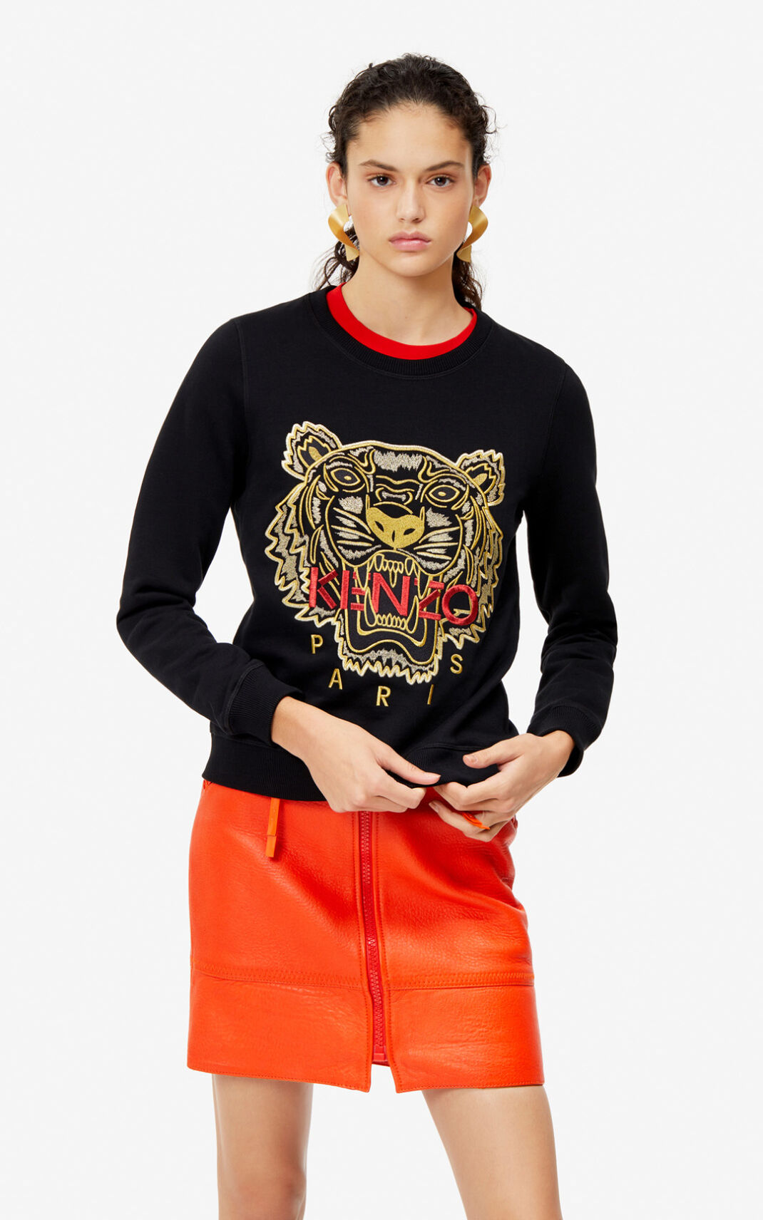 Sweatshirt Kenzo Tiger Feminino - Pretas | 784XAZHNM